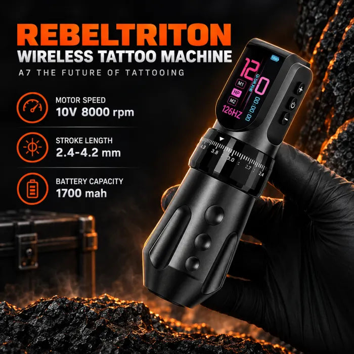A7 Flex Adjustable Stroke Wireless Tattoo Pen