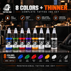 New Tattoo Ink B002  8-Color Pigment Set 20ml Easy Apply