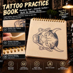 Tattoo Practice Kit - Silicone Practice Book + Tattoo Stencil Transfer Stick