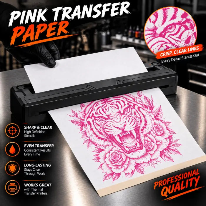 A4 Magenta Tattoo Stencil Paper