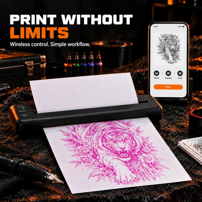 Wireless Tattoo Stencil Printer